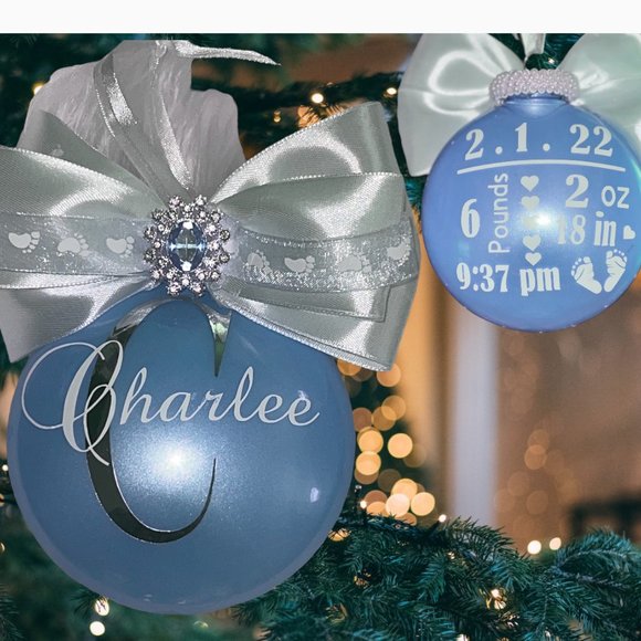 Baby Ornament Christmas Tree Ornament, New Baby Keepsake Gift, Personalized Gift - Picture 8 of 12